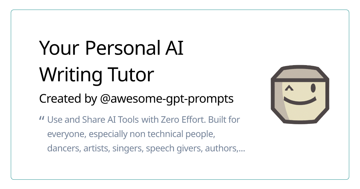 Your Personal AI Writing Tutor