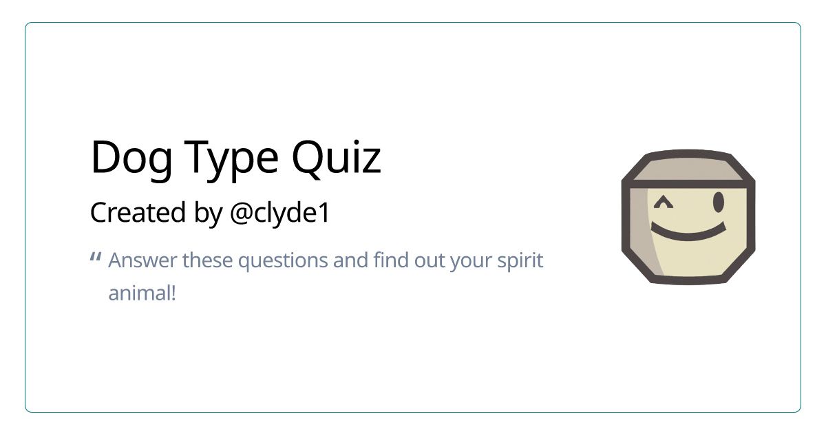 Dog Type Quiz