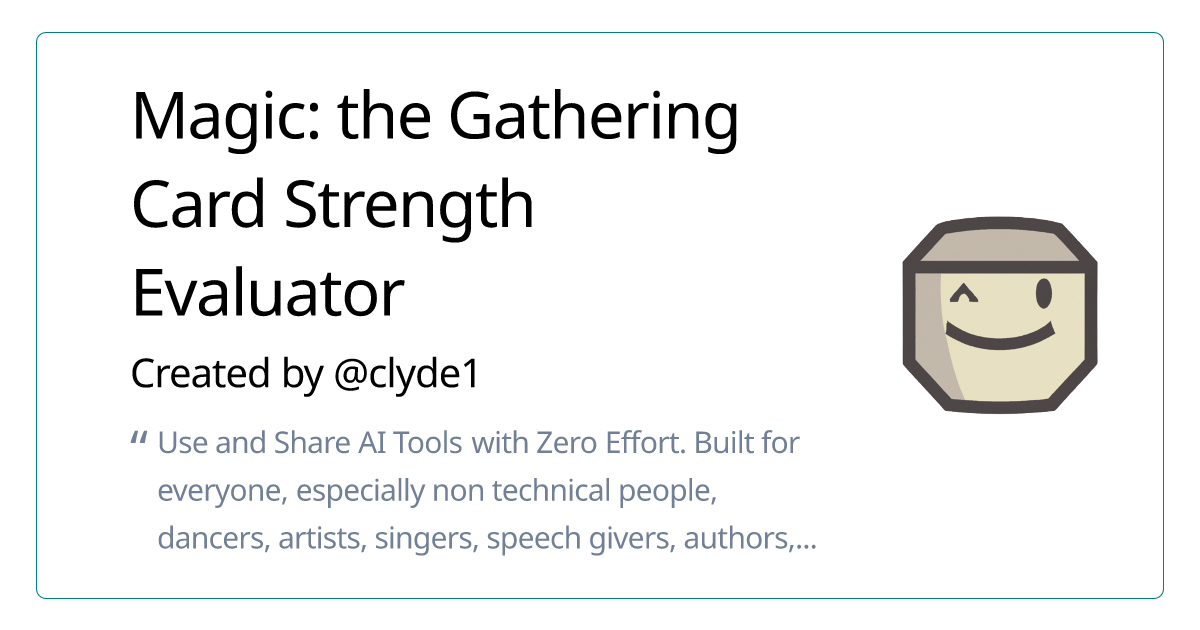 Magic the Gathering Card Strength Evaluator