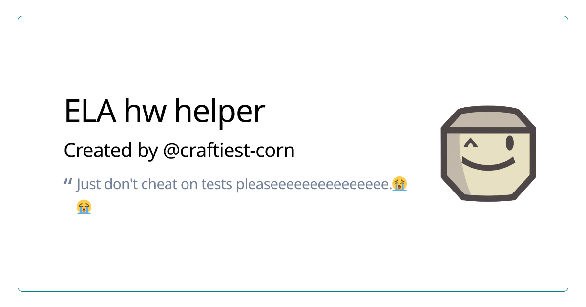 ELA hw helper