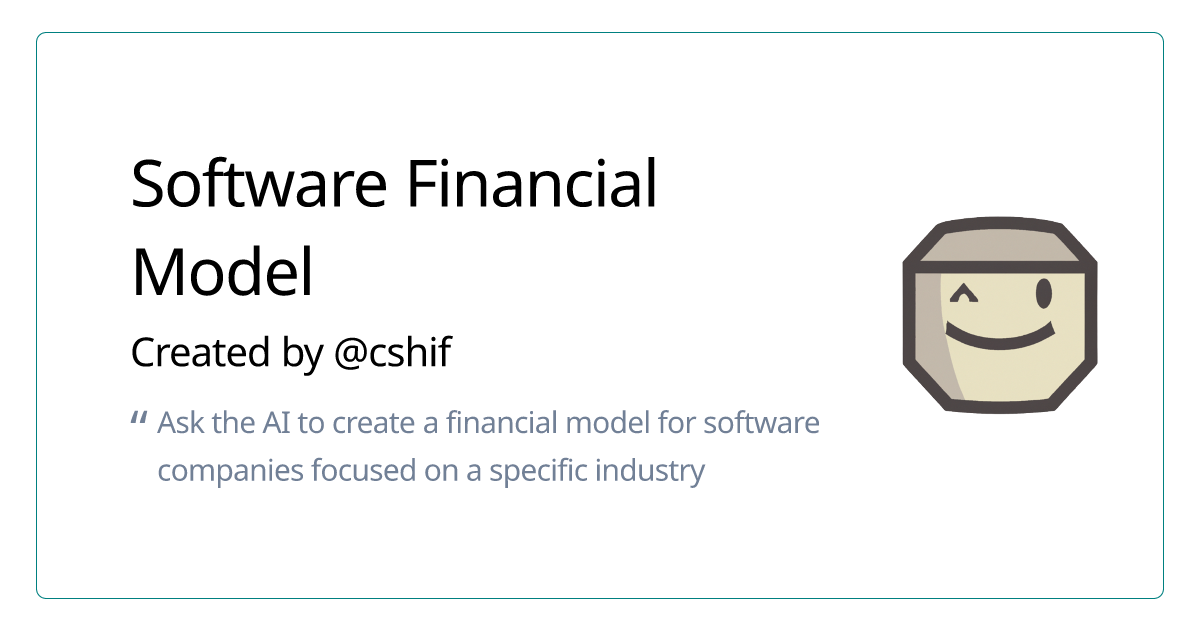 Software Financial Model