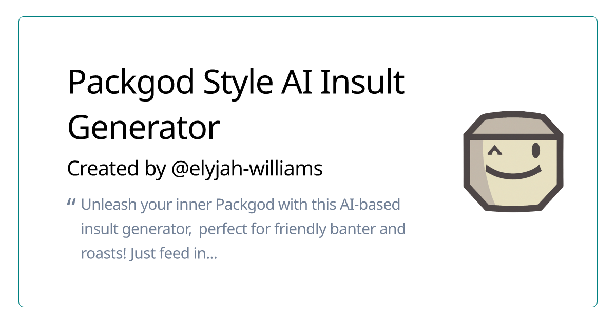 ai insult generator