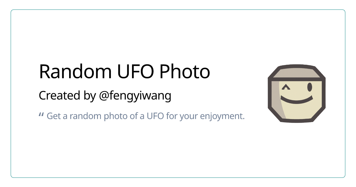 Random UFO Photo