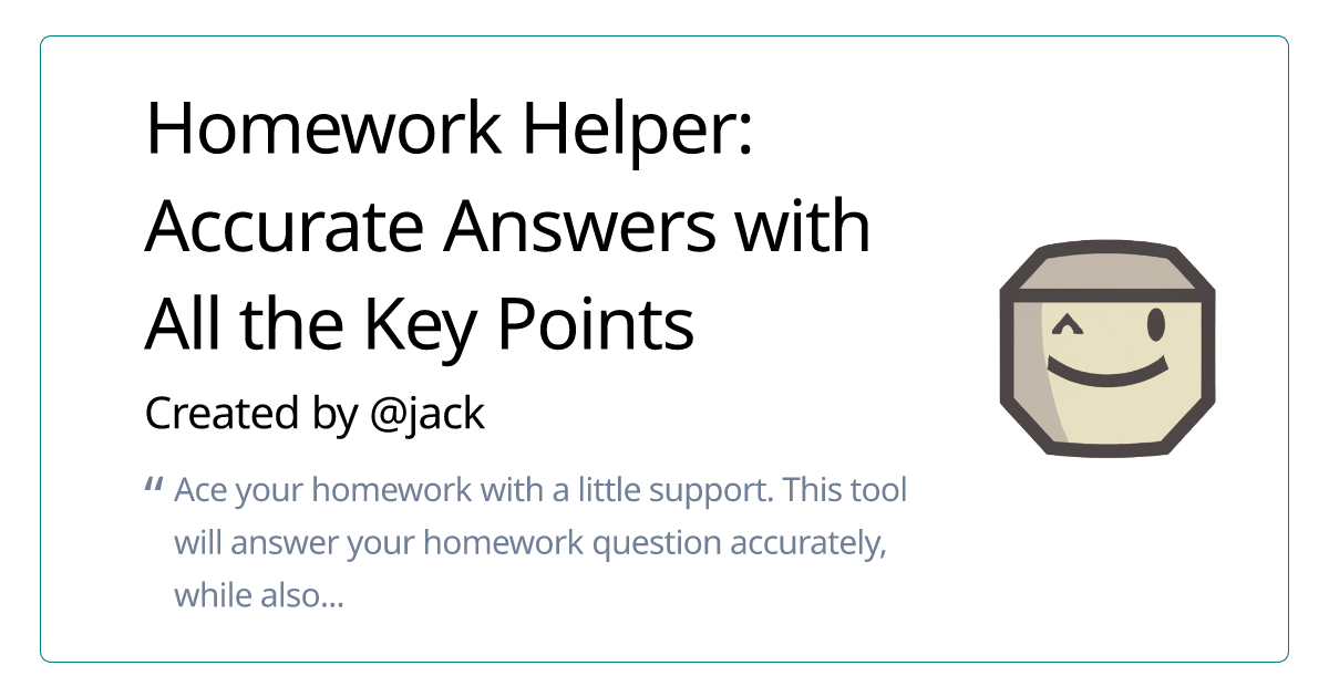 answers homework helper