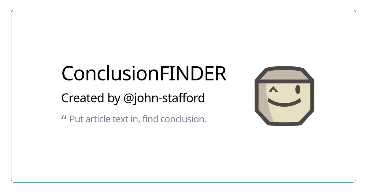 ConclusionFINDER