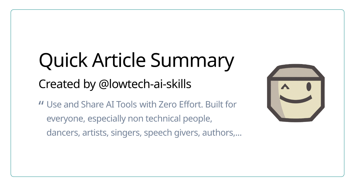 Quick Article Summary