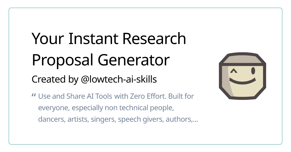 research proposal generator ai