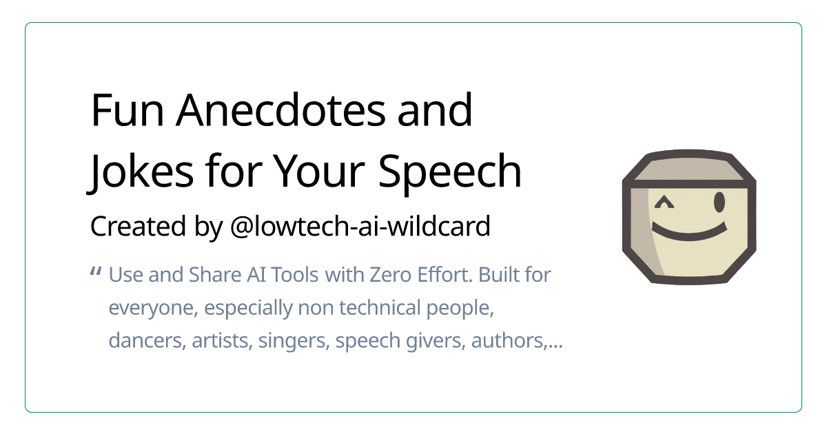 Fun Anecdotes and Jokes for Your Speech