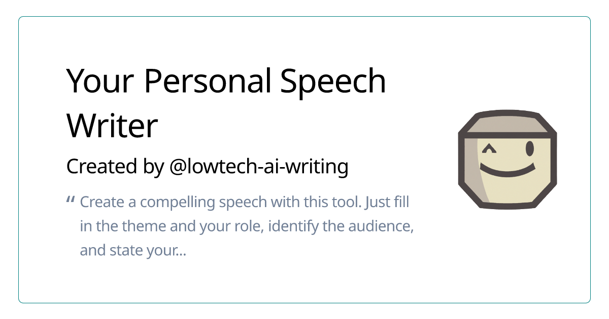 speech writer tool