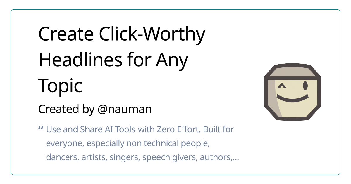 Create Click-Worthy Headlines for Any Topic