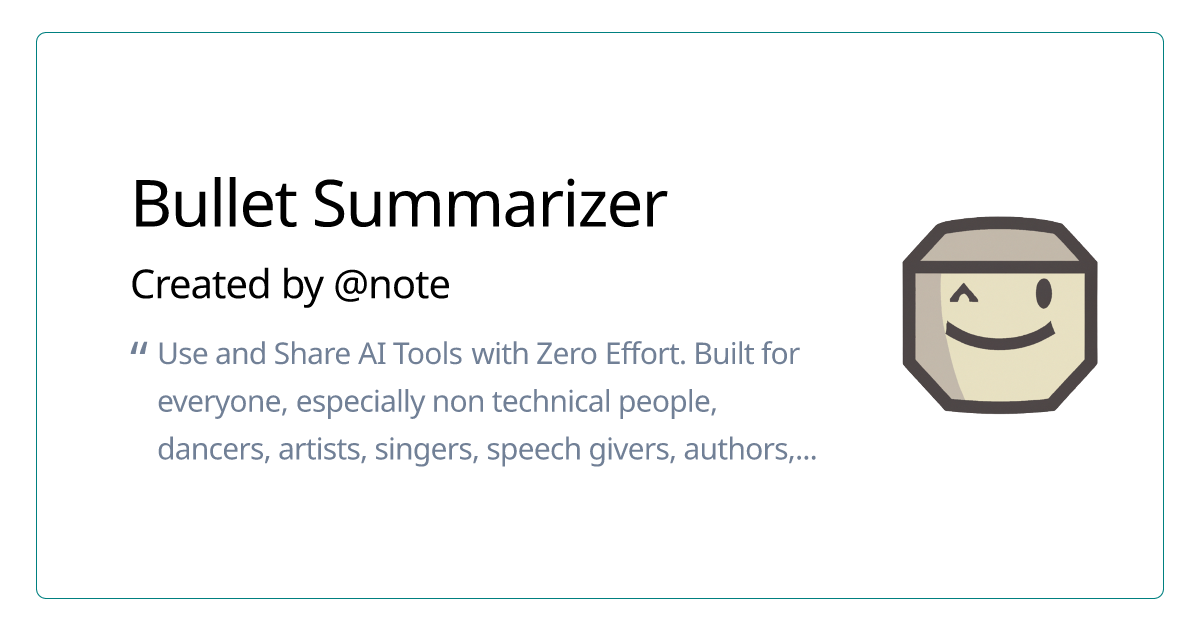 Bullet Summarizer
