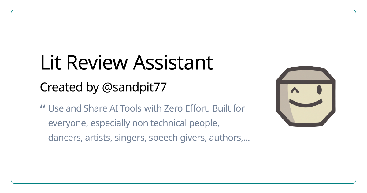 Lit Review Assistant