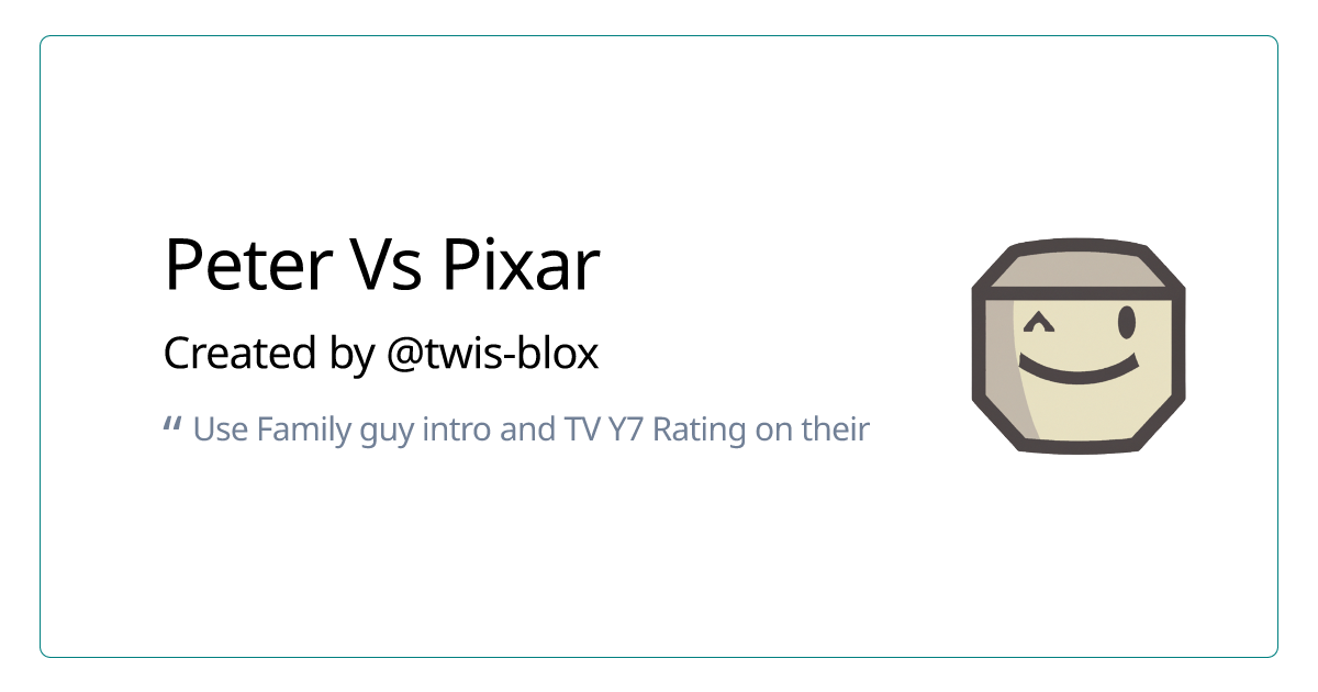 Peter Vs Pixar